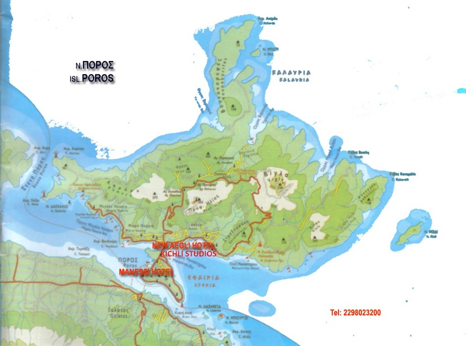 Poros Greece Map